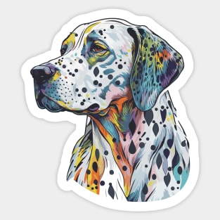 Dalmatian Dog Art Sticker